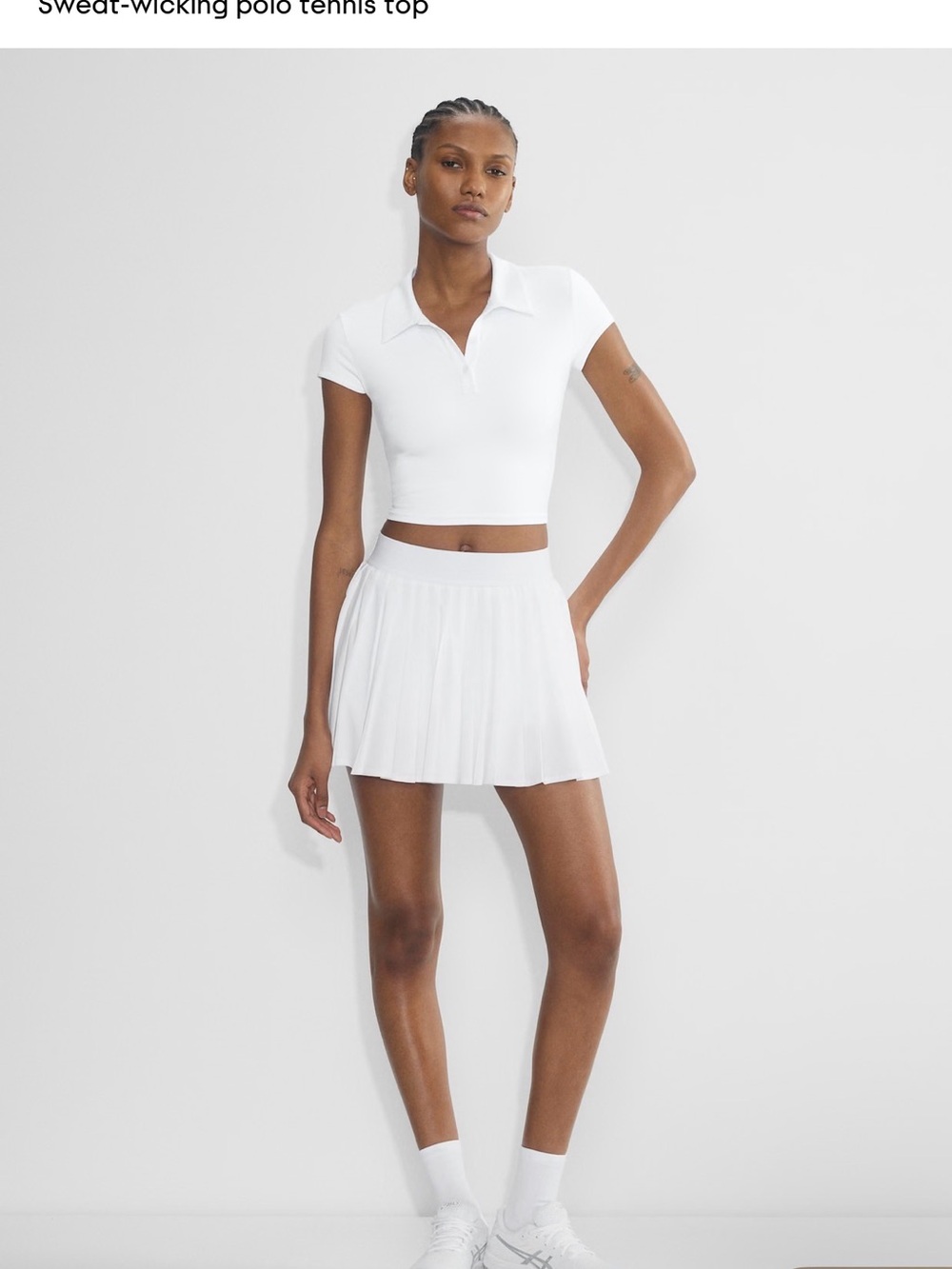 Aritzia GOLDEN BUTTER Tennis Polo T-Shirt